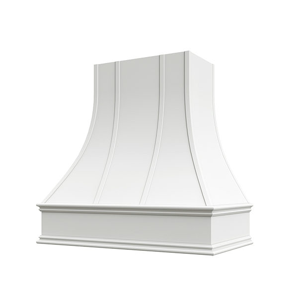 Shaker white stove hood