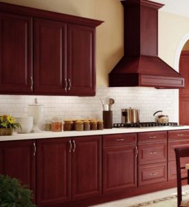 Builder Cherry Glaze Stove Hood