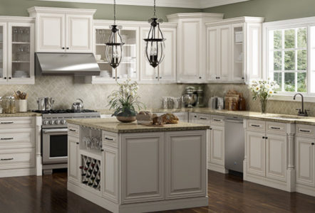 Charleston Antique White Cabinets