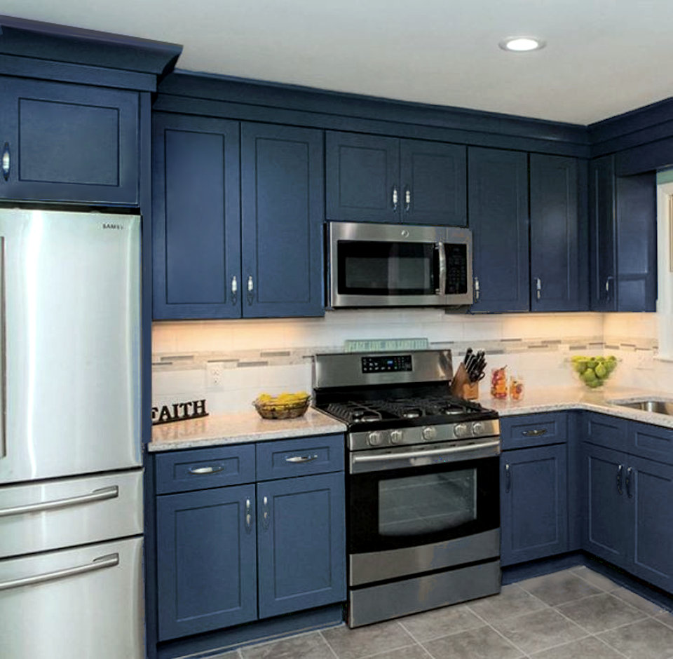 Lancaster Blue cabinets