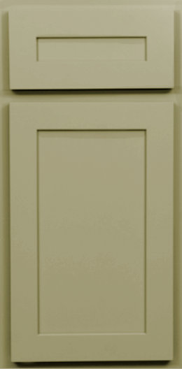 RTA shaker sage cabinets