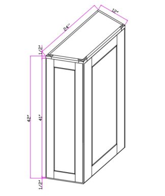 wall angle cabinet 42 h