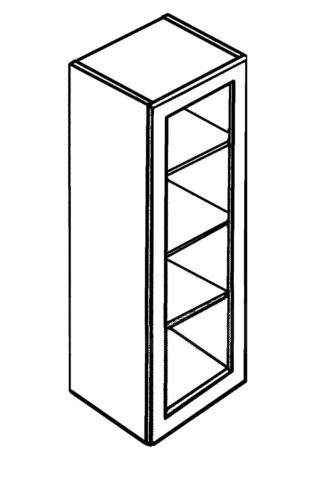 Cabinet with glass door 42"h